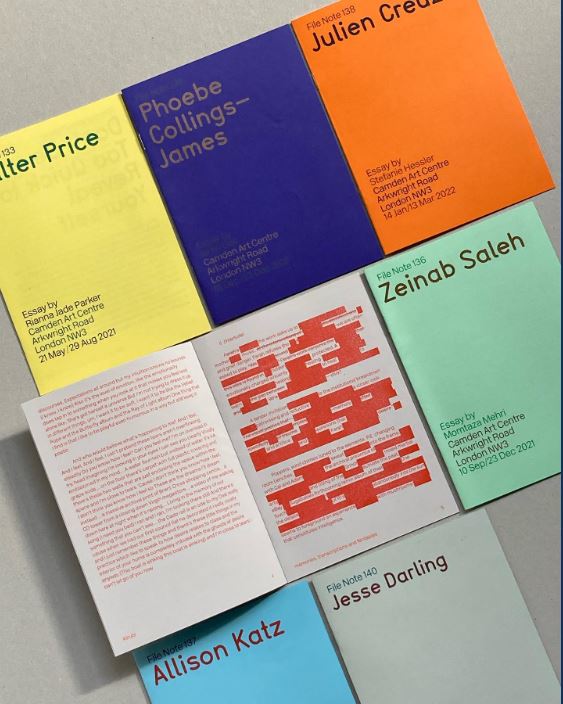 calverts's tweet photo. File Notes series digitally/Riso printed for @CamdenArtCentre #risograph #essays #colouredpaper https://t.co/vRKxGqkFIT