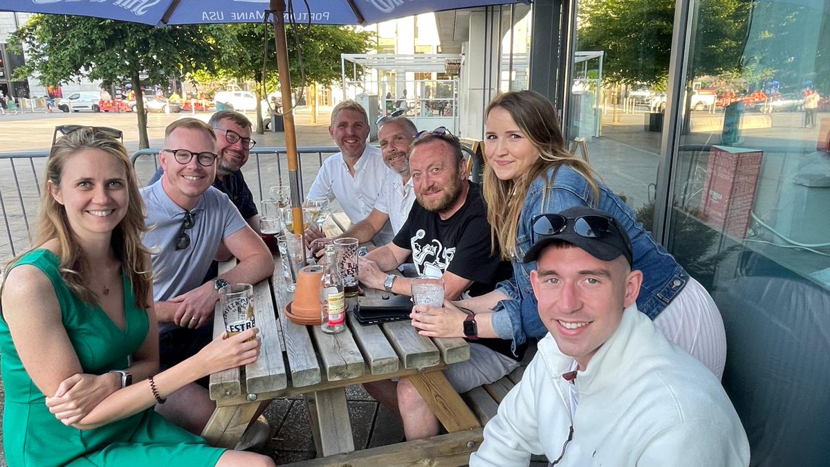 audioacademyuk's tweet photo. What a great night! 🥳

Our South Branch social was so fun last night, thank you to everyone who came along.

And thank you to @BroadcastBionic  for their support making it happen.

🍻For more Radio Academy socials: https://t.co/FDYp4e1BjR https://t.co/W7NeR9nQO8