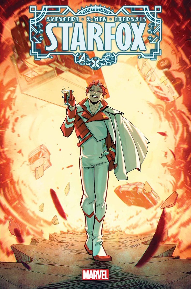 TheHSUpdate's tweet photo. Preview of Eros, Harry’s character at Eternals, in A.X.E: Starfox. 

Left one is the main cover, the right one is the variant cover. https://t.co/aAOpGwOZ5O
