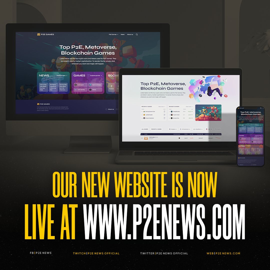 Our brand new website is now LIVE! Visit our website for the latest Play-to-Earn, NFT, and crypto news: p2enews.com For Inquiries and partnership, contact us here: p2enews.com/contact-us/