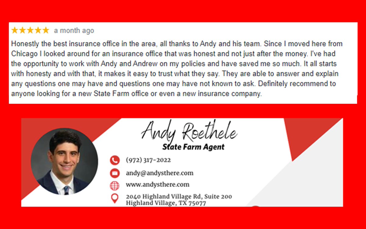 andysthere's tweet image. Five Star Friday!⭐️⭐️⭐️⭐️⭐️
I am so grateful for all of my customers, thank you all so much!❤ 
#thankyou #statefarm #insurance #andysthere