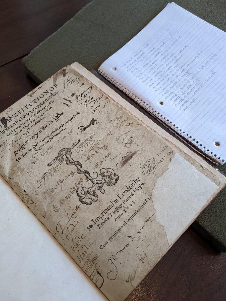 creatureotvault's tweet photo. Practicing tracing provenance this morning at the @rarebookschool https://t.co/qKN4EtL5oy