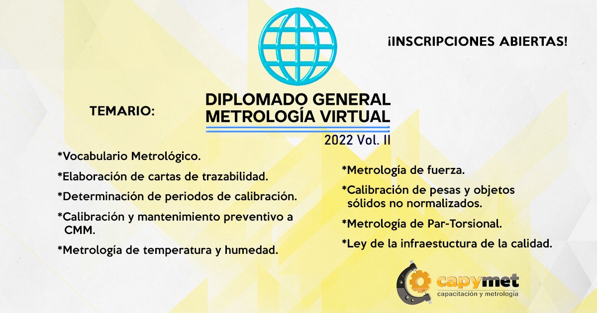 LCapymet's tweet photo. ¡CONOCE Y REGÍSTRATE AL NUEVO VOLUMEN DGMV VOL. II !✨👩🔧🤓✨⚙️
Participa en el nuevo programa de capacitación.✅
Comunícate a 🌐info@capymet.com
.
.
.
.
.
#LaboratorioCapymet #Diplomados2022 #cursosonline #PuertoInteriorSilao #empresa #Especializate #FIPASI #Silao #silaogto https://t.co/BdxgvuG8KI