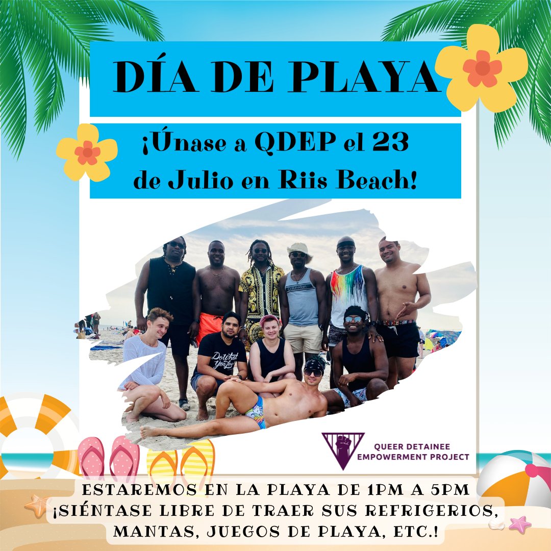 QDEP will be having a beach day on 7/23 @ Riis Beach. We will be having food, games, music, etc. We are inviting all our members, volunteers, &amp; friends to join us! This will be a great chance to meet our members, staff, &amp; volunteers &amp; learn more about us. We hope to see you there