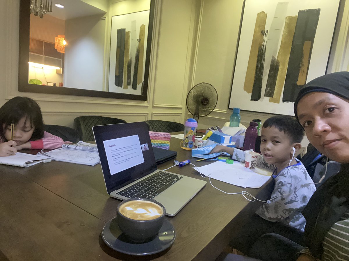 maira_hashim's tweet photo. Day 3 #WFPICCS22 #paedsICU session with a cup of coffee and accompanied by niece and nephew https://t.co/873lMd2Qxb