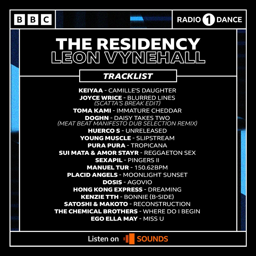 last nights @BBCR1 residency show is up & available to listen back to for 30 days. turned the tempo up this week, and was joined by Kenzie TTH for a chat about her record we made together - bbc.co.uk/programmes/m00…