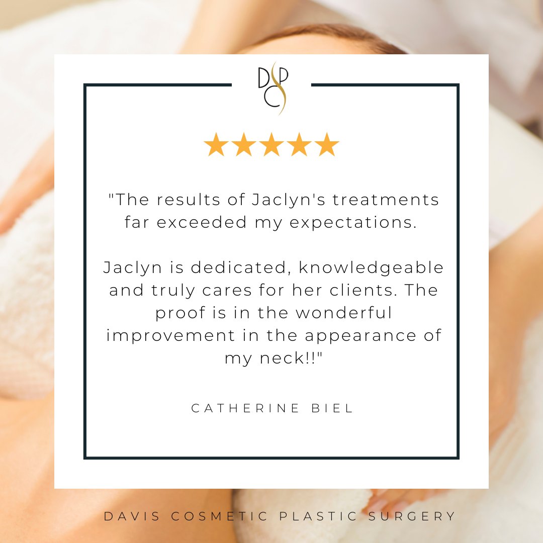 Exceeding our patients' expectations is what we're all about here at Davis Cosmetic Plastic Surgery!

Thank you so much for your kind words, Catherine 💛