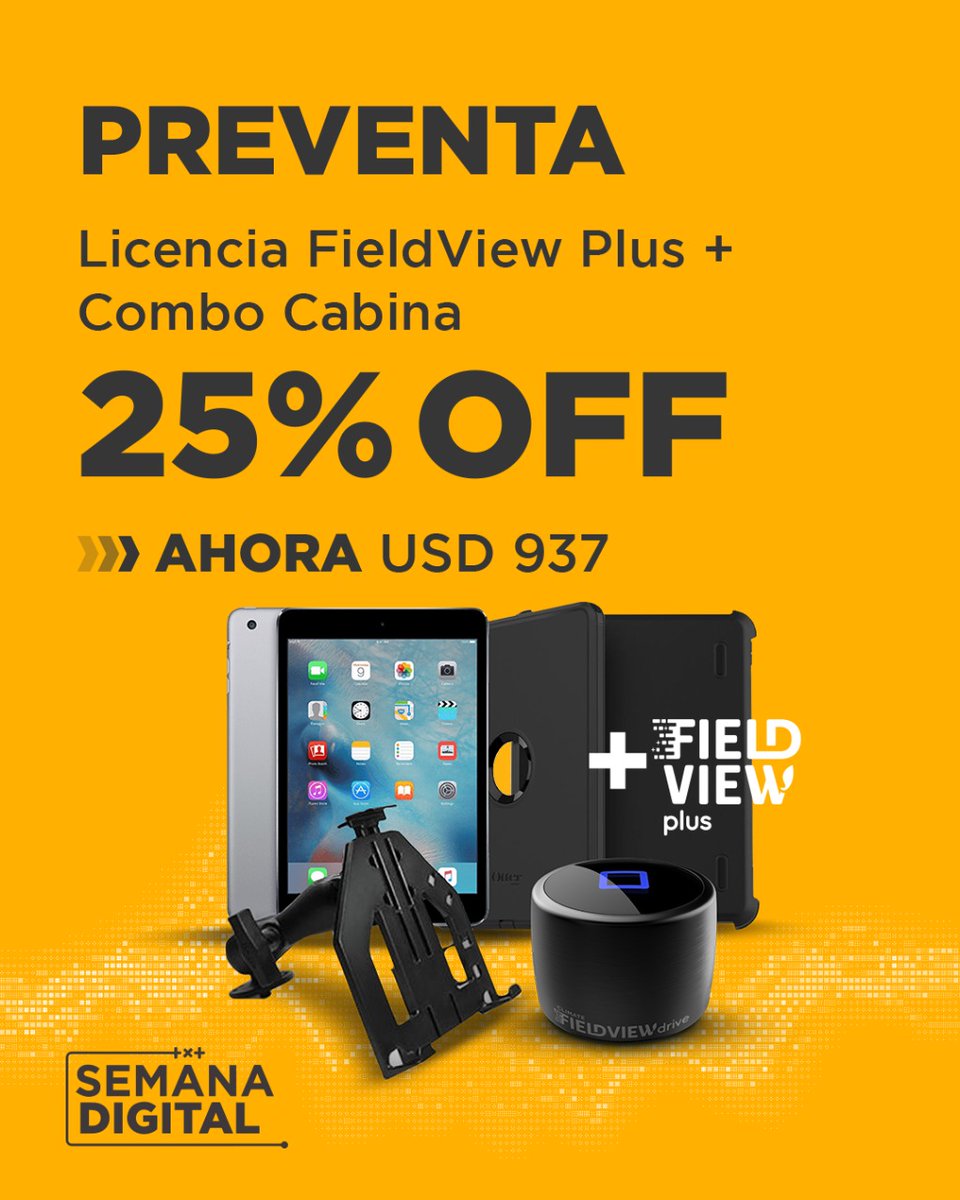 ⚠️ Semana Digital Alert ⚠️
📅 Desde el 18 hasta el 24 de julio sumate a <a href="/FieldViewArg/">FieldView Argentina</a> con condiciones inmejorables🙌🏻💪🏻
Lic. + Combo Cabina:💲9️⃣3️⃣7️⃣
Combo Cabina:💲8️⃣4️⃣0️⃣

🚜🌾🌱🌽 ¡Es ahora! ➡️📱
.
@Bayer4CropsAR <a href="/DekalbArgentina/">DEKALB Argentina</a> <a href="/LaTijeretaMaiz/">La Tijereta Maíz</a>