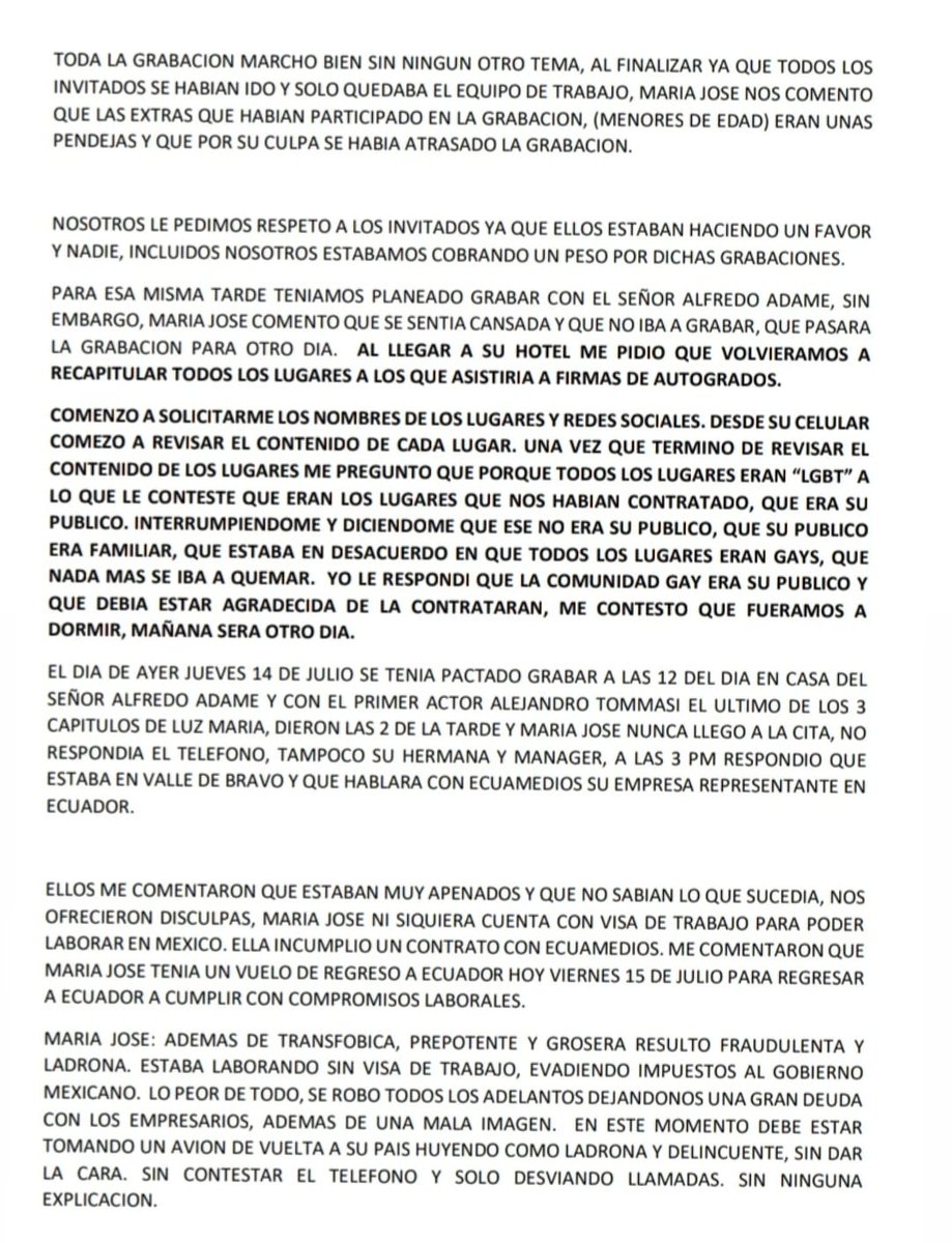 fragosomanager's tweet photo. ¿Donde quedó tu LUZ, MARIA? 
TRANSFOBICA, LADRONA, PREPOTENTE, CLASISTA Y FRAUDULENTA.

LA VERADERA CARA DE MARIA JOSE VILLAVICENCIO / LUZ MARIA LA EMPRESARIA MULTIMILLONARIA. 
COMUNICADO DE PRENSA ⚠️ https://t.co/LONDradKHr