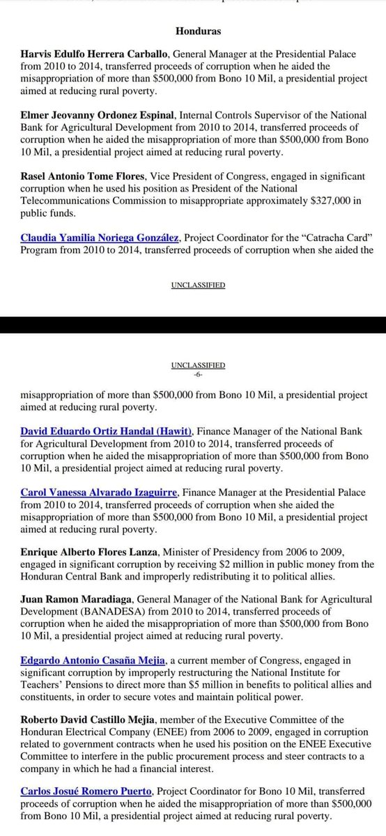 MarleneAlv_'s tweet photo. EEUU publica nueva Lista Engel dónde incluye a 15 hondureños, entre ellos tres funcionarios públicos: Enrique Flores Lanza, asesor presidencial, Rasel Tomé y Edgardo Casaña ambos vicepresidentes del Congreso Nacional. https://t.co/ZNOmQpYxxI