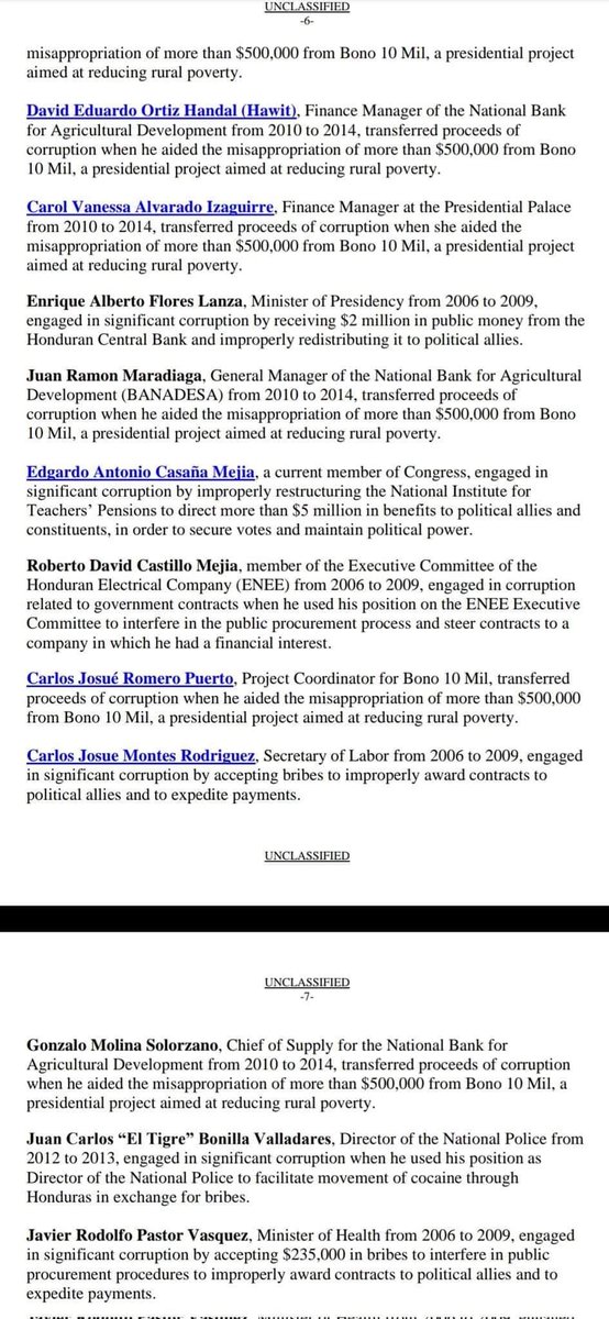 MarleneAlv_'s tweet photo. EEUU publica nueva Lista Engel dónde incluye a 15 hondureños, entre ellos tres funcionarios públicos: Enrique Flores Lanza, asesor presidencial, Rasel Tomé y Edgardo Casaña ambos vicepresidentes del Congreso Nacional. https://t.co/ZNOmQpYxxI