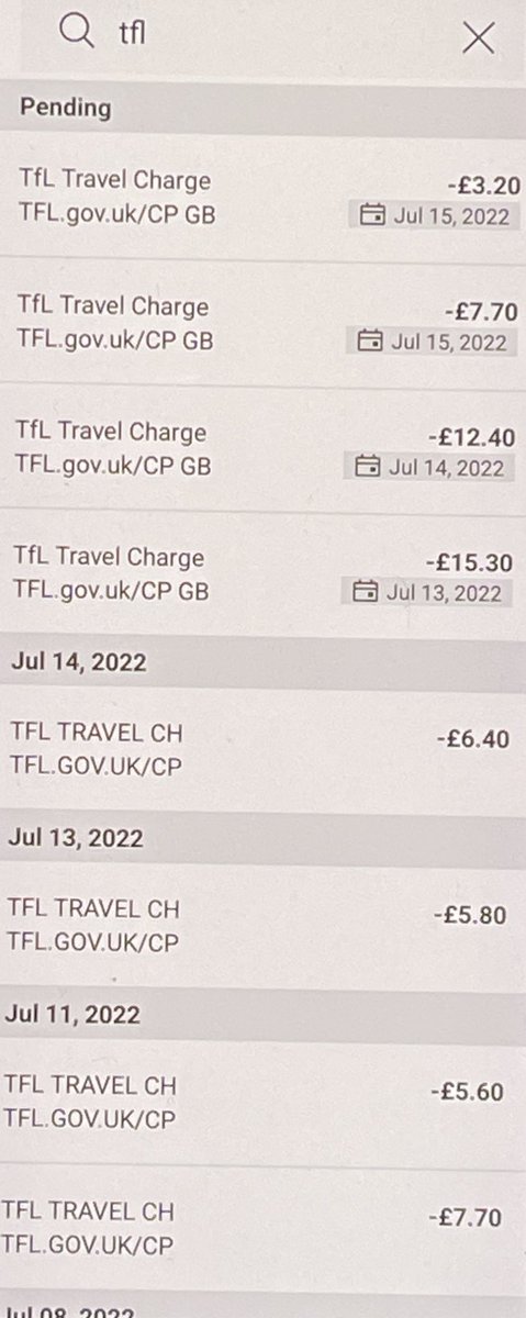 ubeeubee's tweet photo. @TfL isn't there a daily and a weekly cap? I use the same card and only in the zone 1-2. https://t.co/XRGRtzldVF