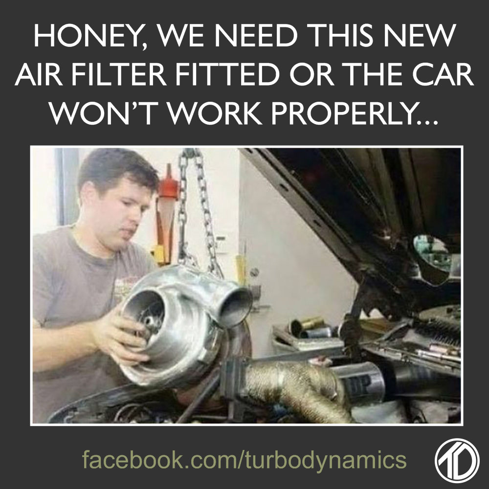 TurboDynamics's tweet photo. I'm sure we've all been here to some degree before!
#MorePower #BigTurbo #HugeTurbo #TurboUpgrade #BendingTheTruth #CarHumour https://t.co/E2I71NwMi5