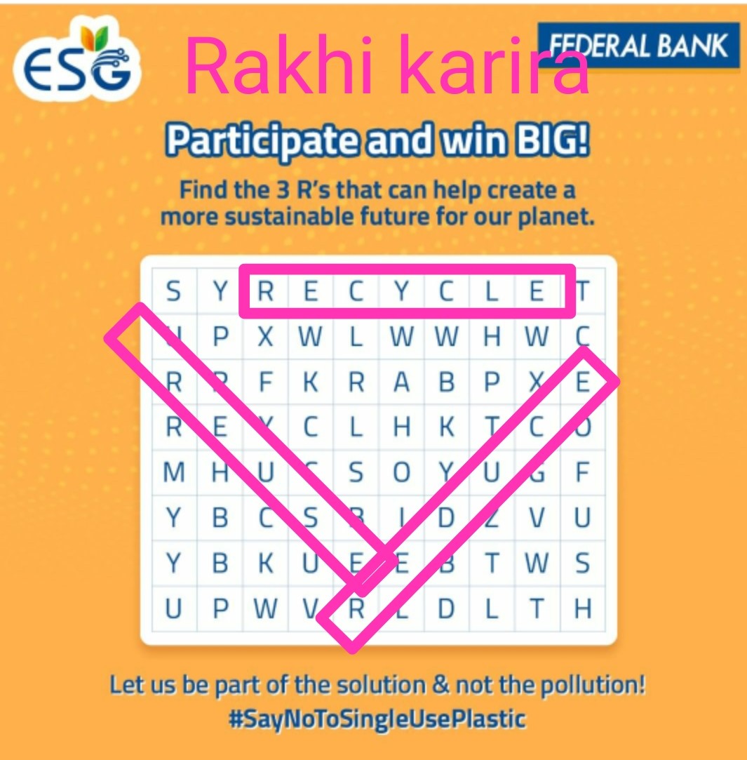 KariraRakhi's tweet photo. @FederalBankLtd @PlasticFreeJuly REDUCE 
REUSE 
RECYCLE 

Thankyou dear team ❤️ for organizing a greatttttt giveaway apportunity ❤️🤗
#PlasticFreeJuly
#SaveEarth
#ESG
@FederalBankLtd 

Tags @Manoj19801980 @cheff_jyoti @Madhumathy15 @_saycute @prempyare8888 https://t.co/BbRD7xP6Pl