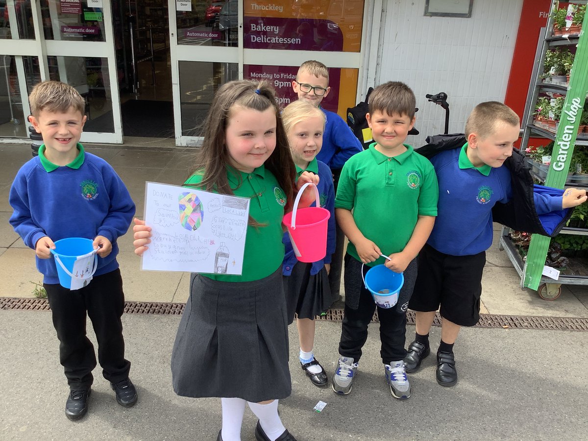 throckleyprim's tweet photo. Year 2 raised a final amount of £433 at @sainsburys today for St Mary the Virgin Church!
They loved helping their community and seeing @revalliharding make an appearance!
 #ThriveAtThrockley #ThrockleySMSC https://t.co/LbytWrNeCM