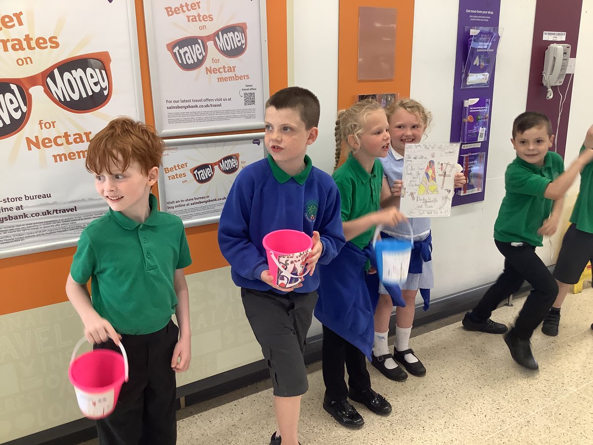 throckleyprim's tweet photo. Year 2 raised a final amount of £433 at @sainsburys today for St Mary the Virgin Church!
They loved helping their community and seeing @revalliharding make an appearance!
 #ThriveAtThrockley #ThrockleySMSC https://t.co/LbytWrNeCM