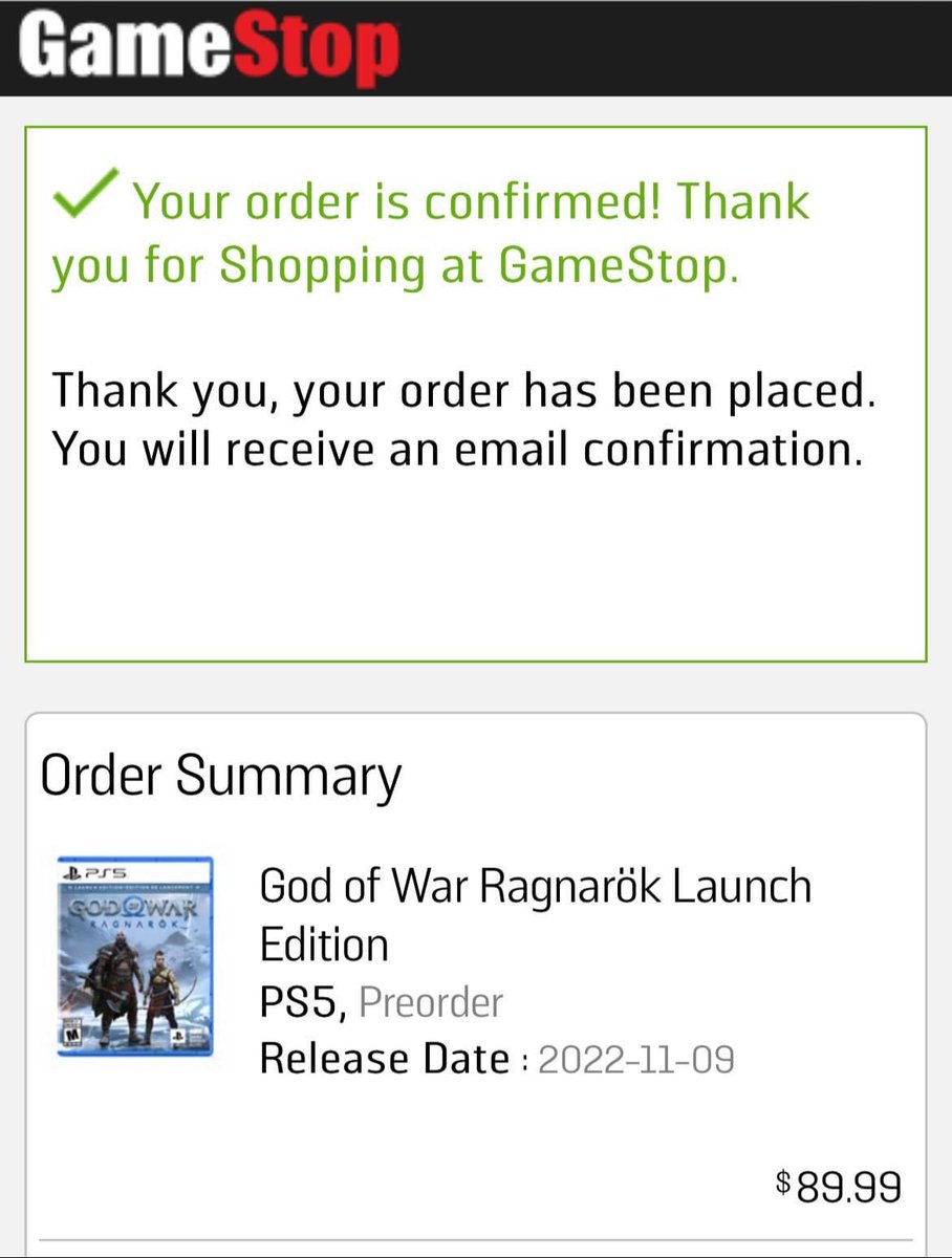 MikeStechy's tweet photo. I’ve been waiting for this game for so long now! So stoked for November 9! Thank you @PlayStationCA , @SonySantaMonica ￼￼and @GameStop ! Look forward to playing God of War: Ragnarok￼! https://t.co/lpApRTiHDm