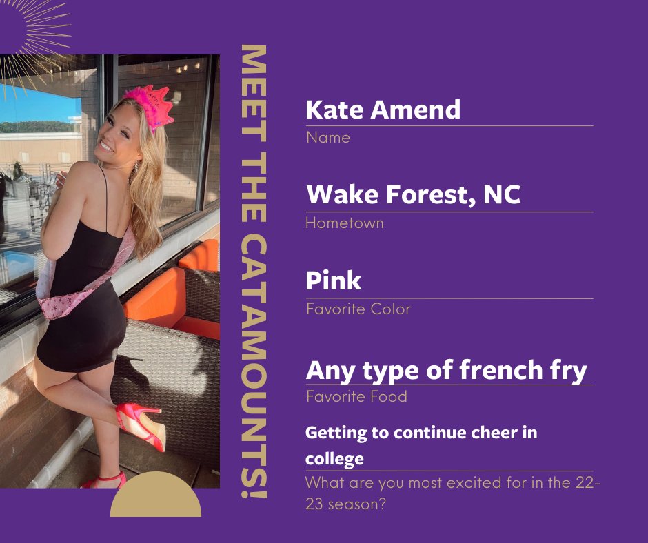 Next on Meet the Catamounts is Kate!