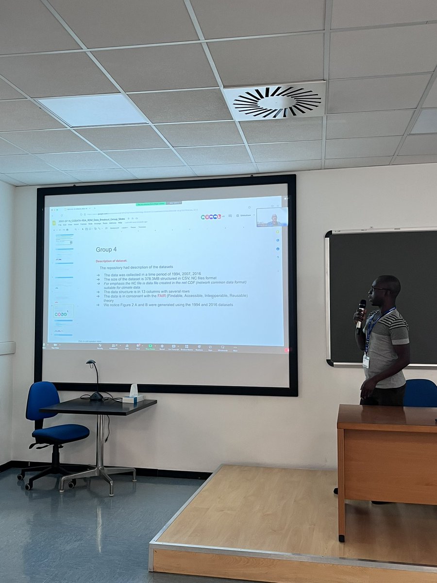 BinxiePeterson's tweet photo. Some group work and feedback on manuscripts to assess how FAIR they are. What a fun way to conclude week 1 @DataSciSchools @ictpnews @CODATANews @resdatall #DataTrieste2022 https://t.co/qaP7BnooGN