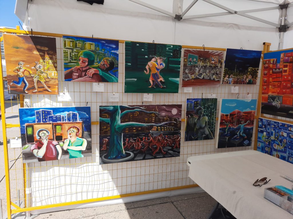 Ready @torontoartfair 🙌

#toaf61 #toaf #TorontoArtFair #TorontoArtist #AcylicPainting 
#art #ArtFair #artlovers #TorontoArt #weekend #weekendfun #toronto #FridayFun #painting #artwork #artoftheday