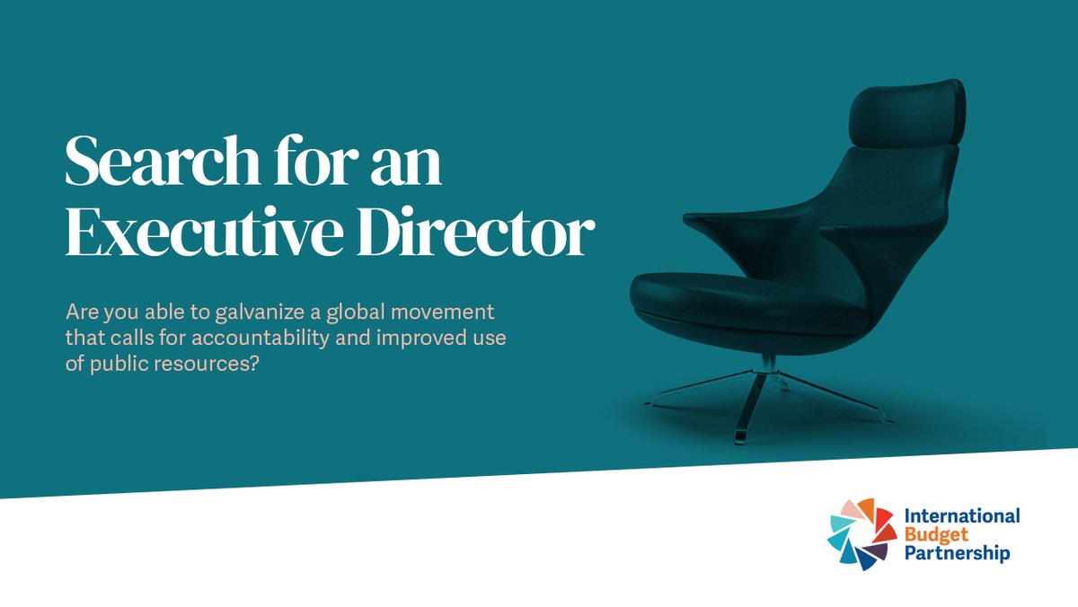 International Budget Partnership (@openbudgets) on Twitter photo 1/ <a href="/OpenBudgets/">International Budget Partnership</a> is on the search for its next #ExecutiveDirector. As Executive Director, you will head the world’s leading civil society group advancing just and equitable public budgets.
Thread! 1/ <a href="/OpenBudgets/">International Budget Partnership</a> is on the search for its next #ExecutiveDirector. As Executive Director, you will head the world’s leading civil society group advancing just and equitable public budgets.
Thread!