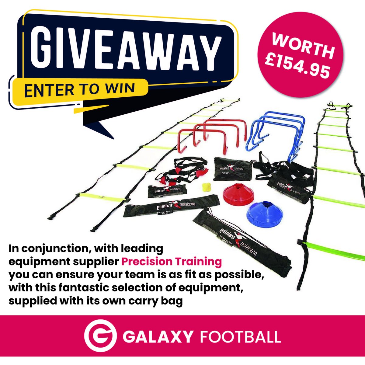 🚨WIN the ULTIMATE Training Speed Agility Kit worth an amazing £154.95!!🚨

RT & Follow to enter. Competition closes 24/07/22 at 6pm. 

#Win #Precision #Agility #Cones #SpeedLadder #Hurdles #Fitness #trainingequipment #Competition #Giveaway