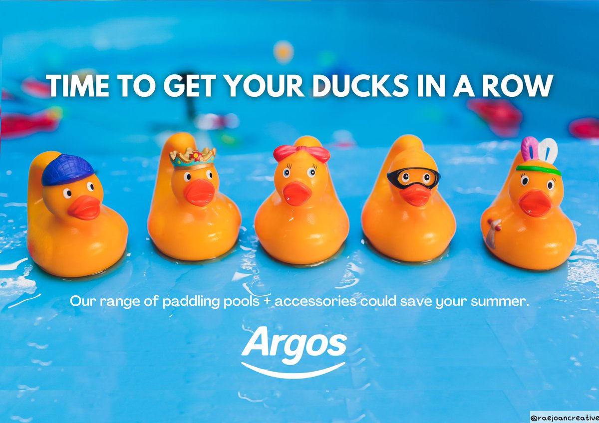 An ad concept for Argos... @Argos_Online #PaddlingPools 🏊🩱 @OneMinuteBriefs