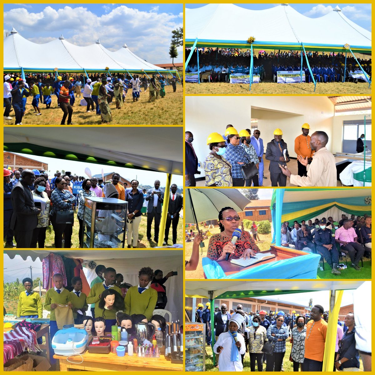 EricHarerimana5's tweet photo. @GasoreTheoneste @Kagame2024 @2024Kagame @ValensNtirenga2 @NdAnastase @Osee_w_i_Rwanda @MrRock_1 @Nyac_juru_jesse @EmmyGisa3 @AgatesiIsimbi @DrMumbogoShyaka @NZEYIMANAJeand3 @GicumbiDistrict @NzabonimpaEmmy @YouthCultureRW @gicuM @rpfinkotanyi @gatjmv @GakubaJeanne @byukavuba @Preferpreschool @tzDiscovery @SimonDanczuk @AfricaBusGhana @NLadislas @AbdulHareriman1 @HarelimanaAK @EgidieBibio @KARANGWASewase @ClaudeKarangwa @GicumbiN @YouthMusanze @UrugagaI @RwandaYouth @AlineBazatoha @LucieNzarambal @KARANGWAVAlain1 @MbonyintwariJ Meya @NzabonimpaEmmy yakiriye ba Minister @Dr_Uwamariya, Minister  @FRwanyindo, Gvr @NyirarugeroD @gagaclaudine. Basuye amashuli ya TVETs n'Abaturage bavuye mu burembetsi bibumbiye mu makoperative ya Creative Job b'imirenge yegereye umupaka wa Uganda. @gatjmv @KARANGWASewase https://t.co/ogcxriDfHY
