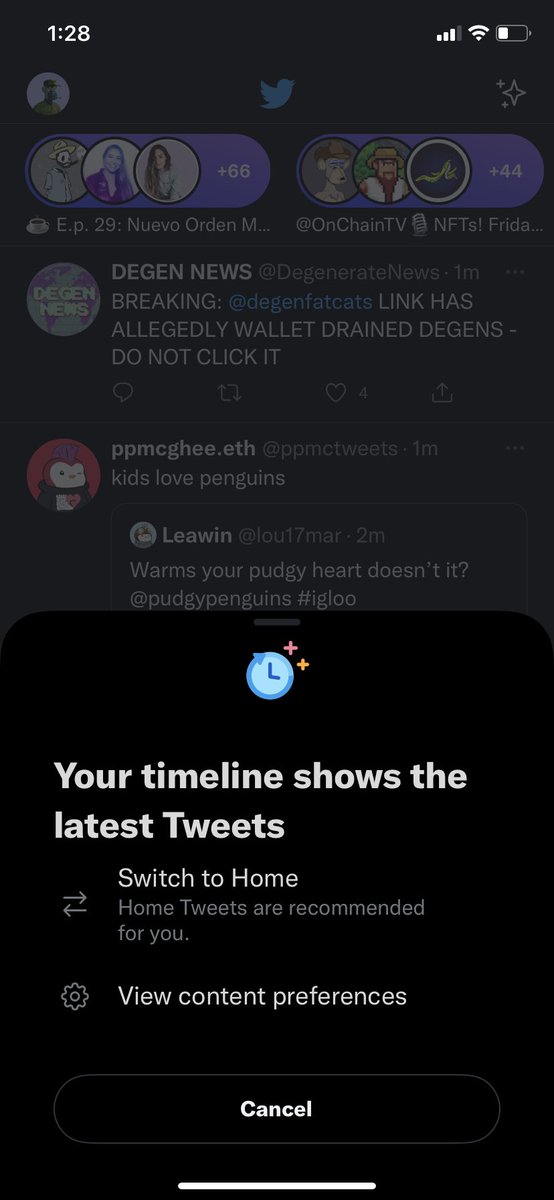 how to optimize your twitter for NFT alpha👀

1. what projects blew up recently? search their names &amp; scroll back to see first people who mention it. 

2. follow them 

3. click the star in the top right corner. it will show you tweets in chronological order instead of the algo
