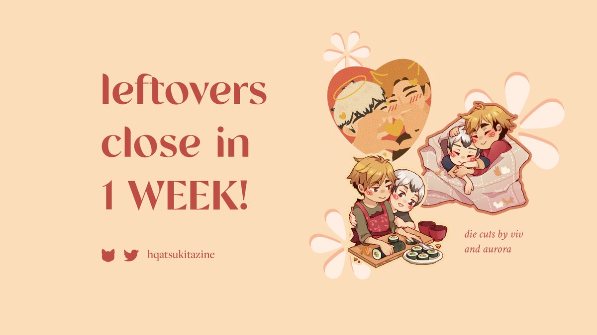🦊 7 Days Before Leftovers Close! 🌾

Last WEEK before you lose your chance to score some cute Atsukita merchandise! 

The store closes on July 23rd at 12PM EST!

Thank you everyone for the love so far ☺️❤️

    ♡*o(≧▽≦)o*♡

🛒 atsukitazine.bigcartel.com