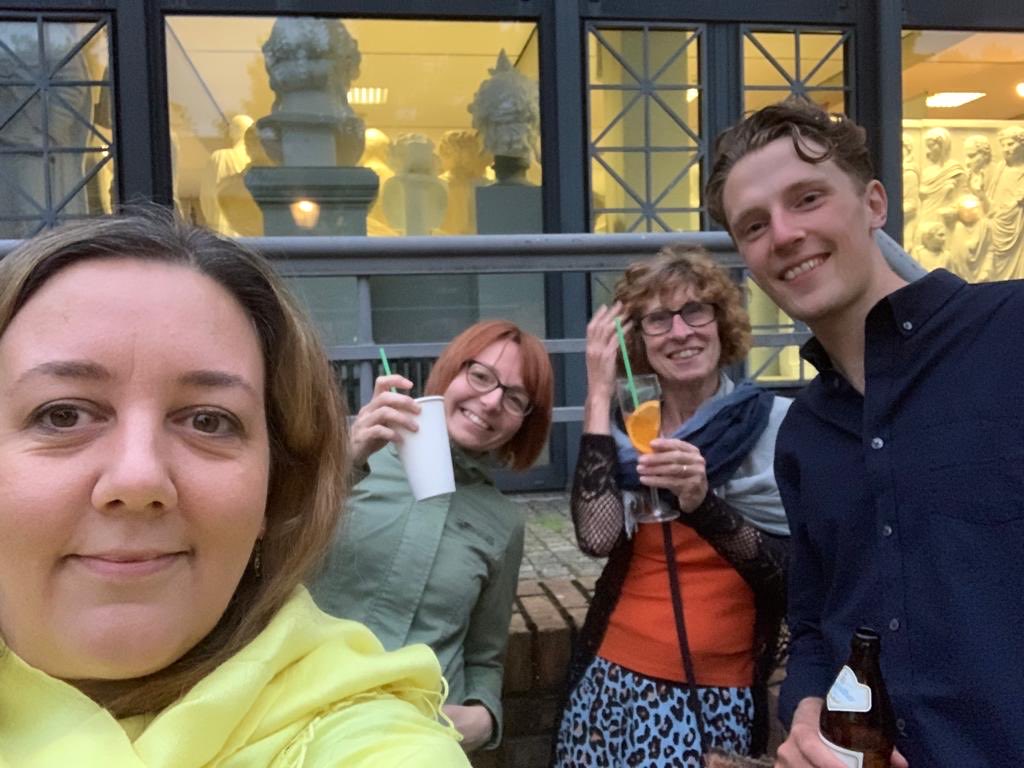 Erasmus exchange visit in Berlin with our fantastic PG students Robert from Berlin and Manuela &amp; Matt from Warwick at the end of year celebration at Charlottenburg and Abgusssammlung, and Humboldt scholar Galenus