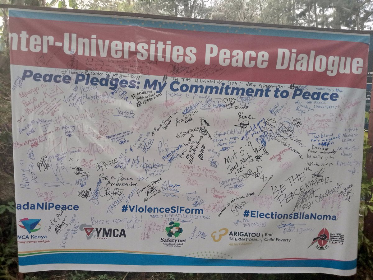 Sammybossco's tweet photo. Made my #peace pledge at the Inter-universities peace dialogue forum @ymcakenya1, commiting to peace before during and after elections 
#ViolenceSiForm #PendaJiraniYako #ElectionsBilaNoma #RadaNiPeace 
@KenyaYwca 
@NCIC_Kenya 
@FMF_Kenya 
@guythotosha https://t.co/oS9p2lA6eh