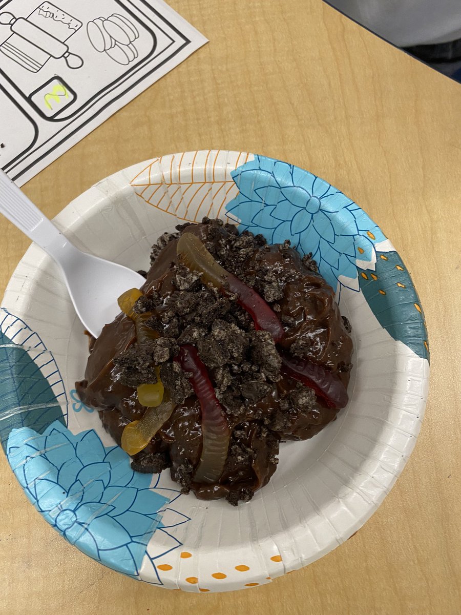 Today we read Worm Weather and made dirt and worms for our Fun Friday!