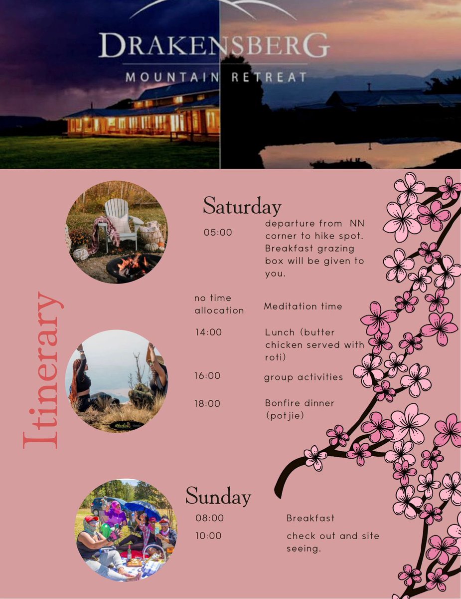 Women’s Month has already been fully booked for the Retreat. Thank you for the support, we cannot wait to host all the wonderful ladies 💃🏽