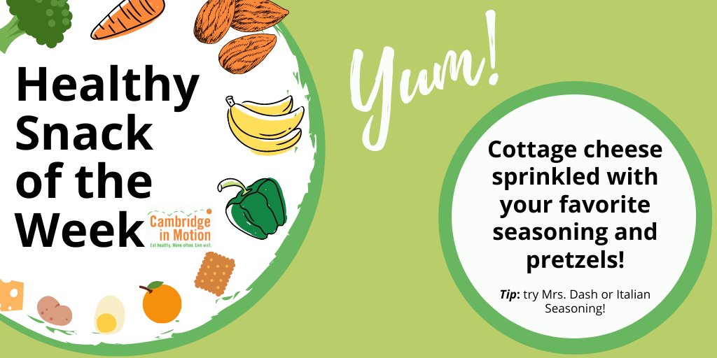 Enjoy Our Healthy Snack of the Week: Cottage Cheese Sprinkled with Seasoning &amp; Pretzels! #CambMA <a href="/cambridge_cpsd/">Cambridge Schools</a> <a href="/CPSD_Nutrition/">CPS Food & Nutrition Services</a>