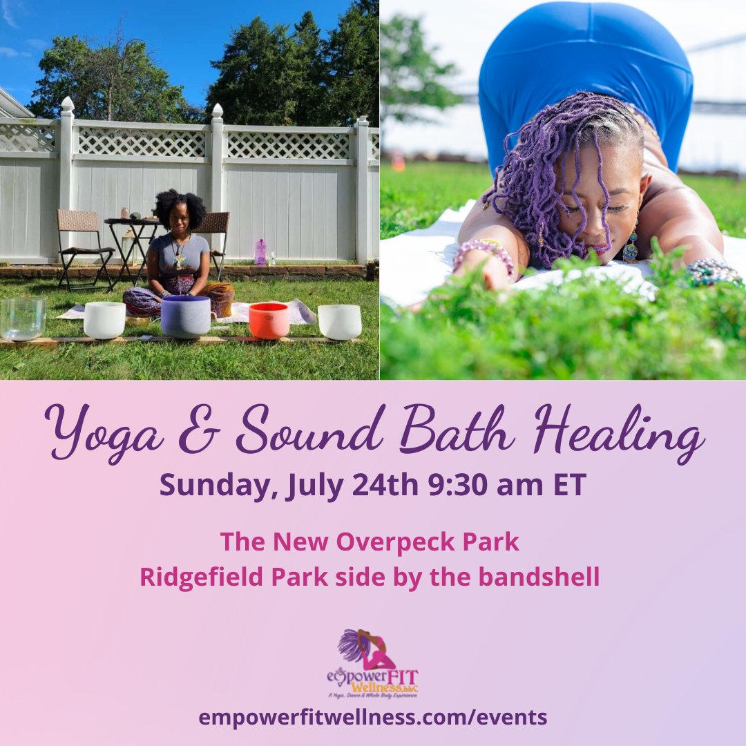 empowerfitchick's tweet photo. Outdoor yoga is back!

Sunday July 24th at 9:30am 
The New Overpeck Park 
Ridgefield Park side by the bandshell 

Learn more and register at the link below!
https://t.co/ymovEkpoeo

#Yoga #OutdoorYoga #YogaNJ #SoundHealing #Wellness #Health #MindBody #Healing @RockCollageJJP https://t.co/aL5hVnJ7sQ
