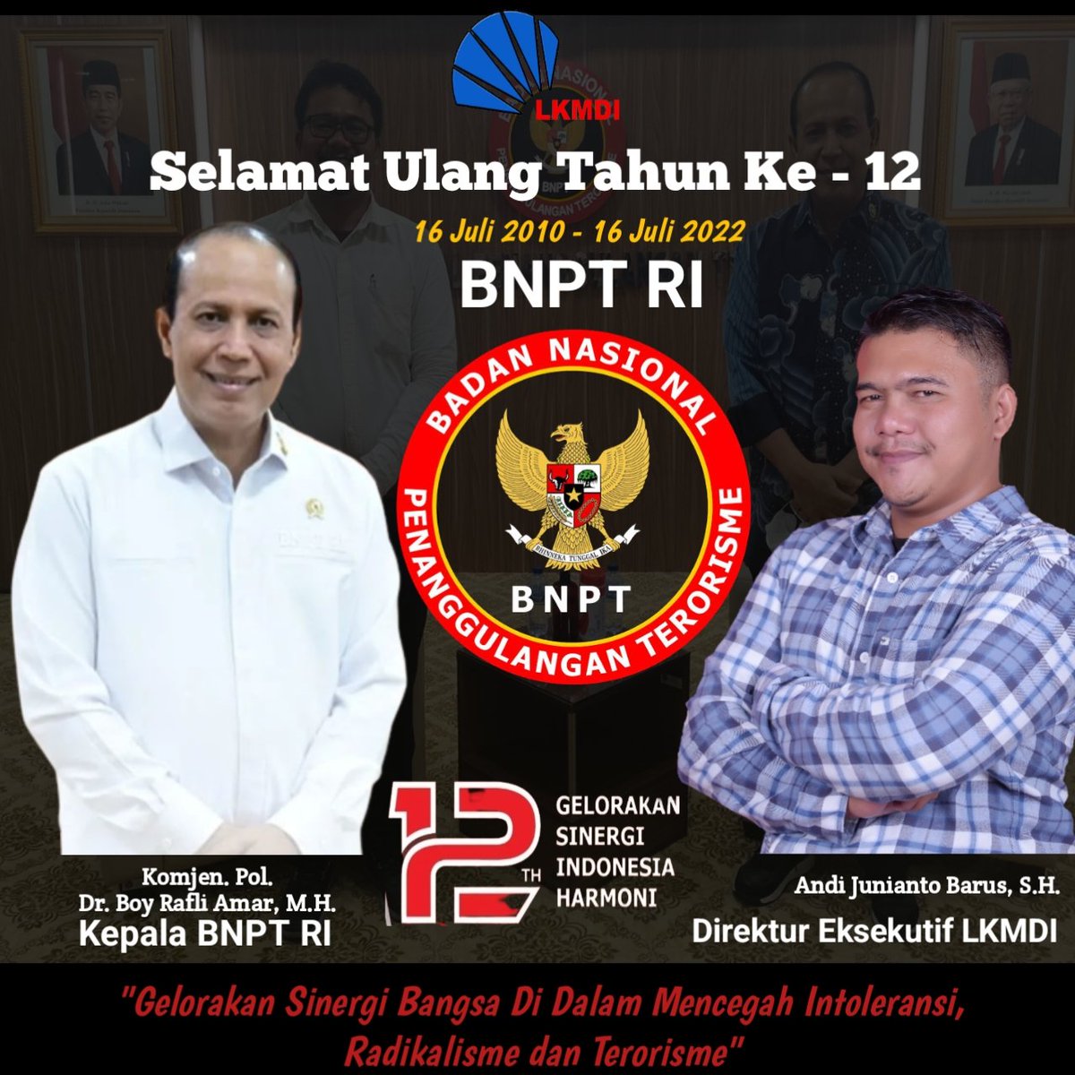 lkmdi's tweet photo. @BNPTRI Selamat ulang tahun yang ke 12 yah.. https://t.co/EiBLOEUuEV
