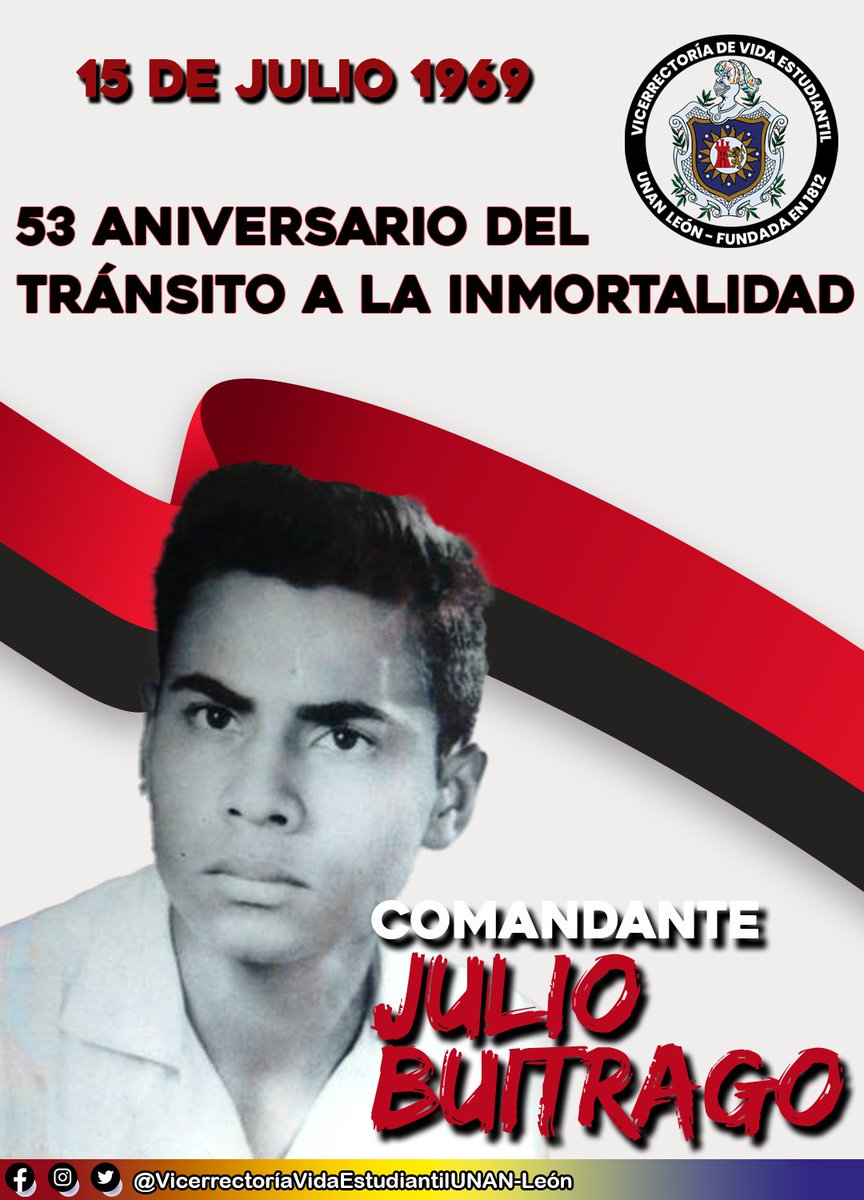 15 de #julio // 𝗖𝗼𝗻𝗺𝗲𝗺𝗼𝗿𝗮𝗺𝗼𝘀 𝗮 𝗻𝘂𝗲𝘀𝘁𝗿𝗼 𝗛é𝗿𝗼𝗲𝘀 𝘆 𝗠á𝗿𝘁𝗶𝗿𝗲𝘀 𝗱𝗲 𝗻𝘂𝗲𝘀𝘁𝗿𝗼 𝗝𝘂𝗹𝗶𝗼 𝗩𝗶𝗰𝘁𝗼𝗿𝗶𝗼𝘀𝗼.
❤🖤✌🏻

#VidaEstudiantil 
#4319FuerzaDeVictoria