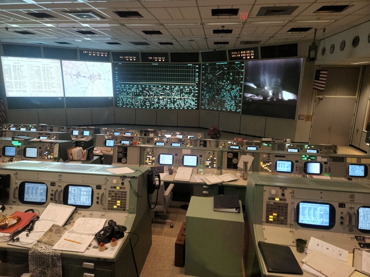Add space center houston getting a private tour off command control comma it is raining as i said nasa we can put a man on the moon but we can't control the weather
