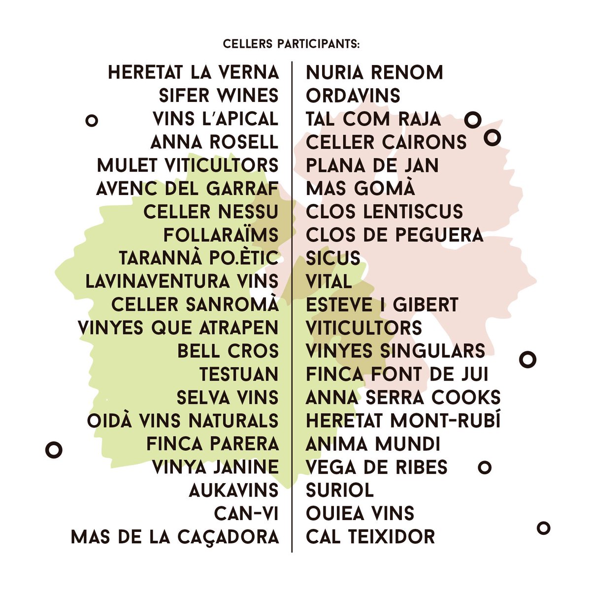 CalTeixidorEno's tweet photo. A 7 dies de la Trobada d’#Ancestrals tanquem un gran cartell de #vinyataires, no us perdeu valdrà molt la pena: https://t.co/6zlAtUoM8V https://t.co/5UWOYKPqGO