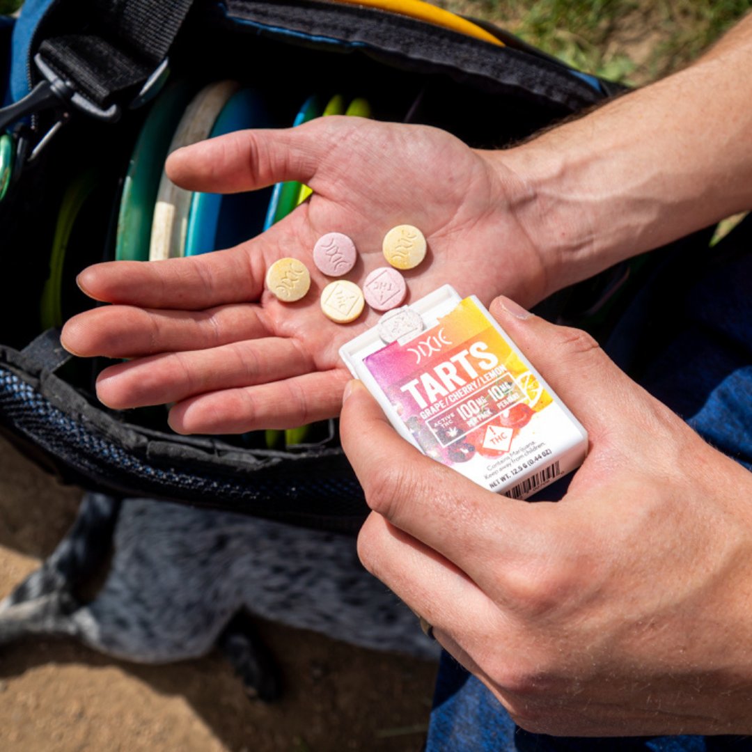 Weekend camping plans have us heading to the dispensary for some Tarts. ⛺
Grab a pack for hiking – they won’t melt even in this summer heat! ☀️ 
Share with friends around the campfire before you dive into that bag of mallows. 🤤

#DixieBrands #AdultCandy #OnTheGo #HigherVibes