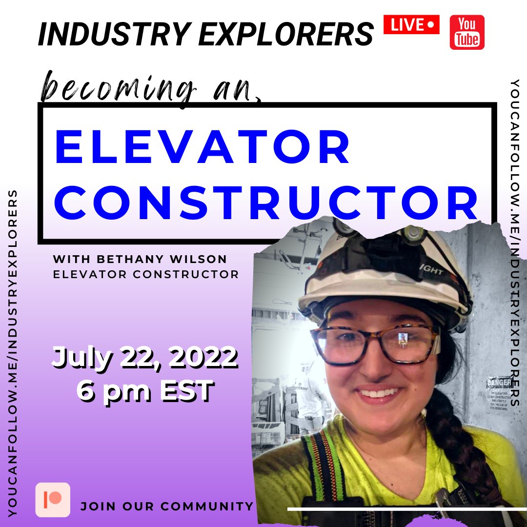 LIVE 7/22
Don't miss it! ow.ly/ZNv250IASML

#industryexplorers #careergoals #careers #college #students #careeradvice #jobseekers #genz #millennials #elevatorconstructor #elevatormechanic #elevatormaintenance #elevatortech #elevatorworld #elevatorselfie #elevatorindustry