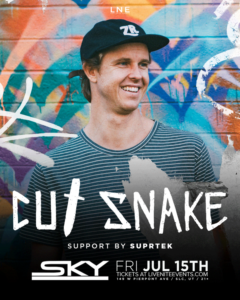 lnepresents's tweet photo. Friday Feeling😛Double Show Night @SkyVenueSLC!
🌞 Rooftop vibes with @cutsnake
🔊 Main Room takeover with @JonasBlue (FREE w/ RSVP Before 10:30PM)
💫 DOORS @ 9PM!
https://t.co/jDVJtALKda 🔥
#JonasBlue #CutSnake #LNE #SKYSLC https://t.co/Le2gZBduyn