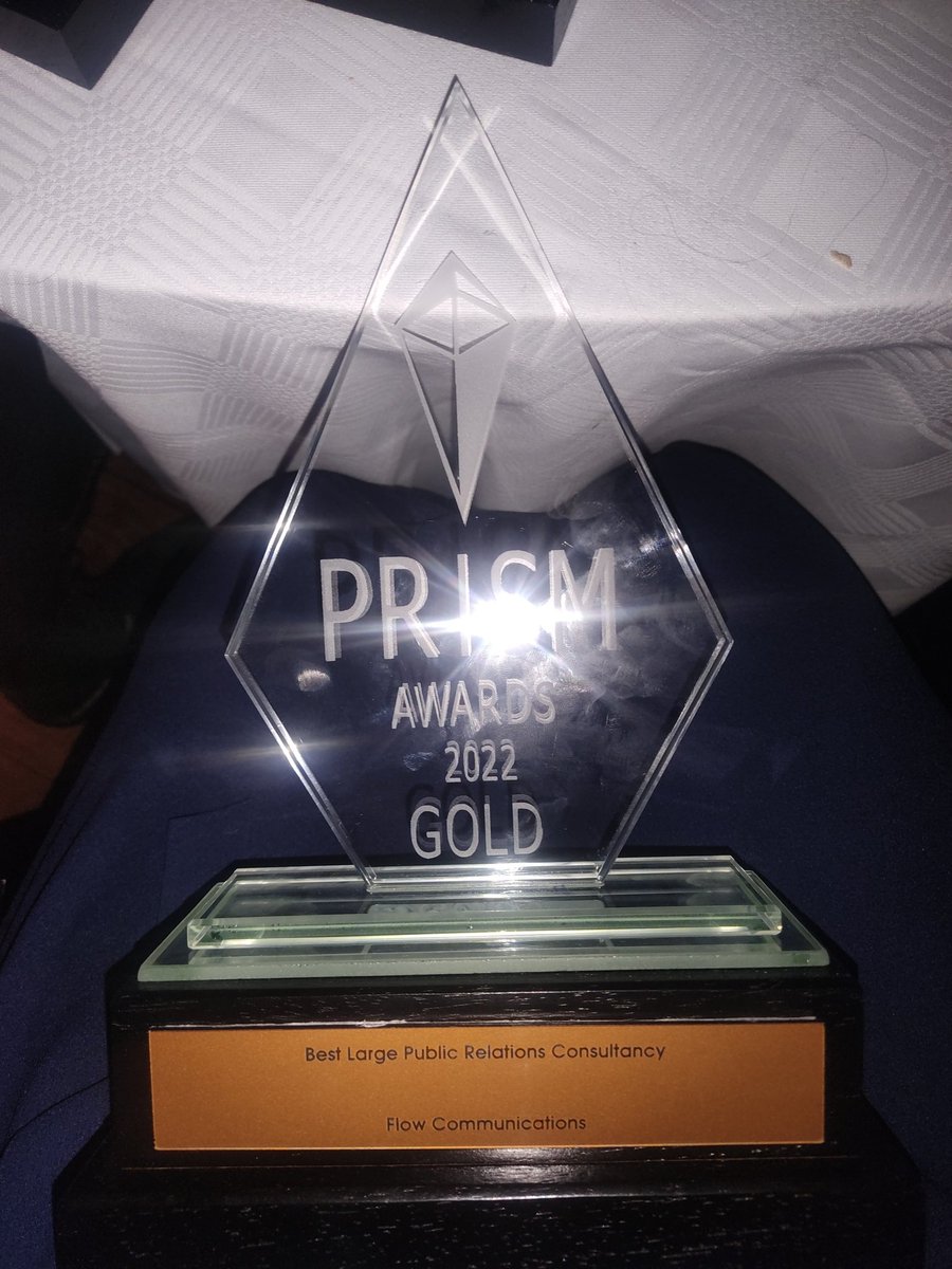 Wow! We cannot believe this accolade 🎉🎉🎉 

Thank you @1PRISA
and <a href="/theprismawards/">The PRISM Awards</a> for awarding us Best Large Public Relations Consultancy  🎉🎉🎉

#prisms2022 #prismawards2022 #prisms pic.x.com/Ba8c3vK1nA