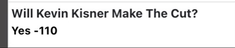 bubblekingbets's tweet photo. @KisnerTracker_ KIZZZZZZ never in doubt https://t.co/d8zUGLww2d