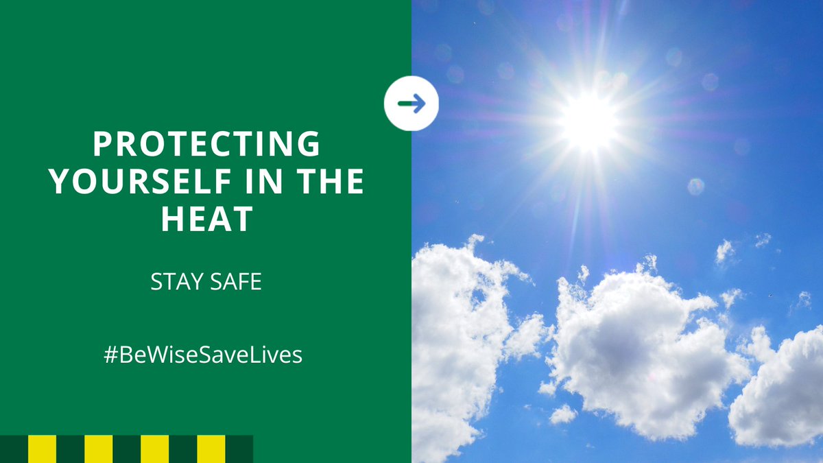 🥤Drink lots of water
🕶️Wear sun cream and sunglasses
⛱️Stay in the shade between 11am-3pm
👗Loose clothing 
👀Look out for others 
👶Never leave babies, young children or animals in a parked vehicle
🌊Take care around water