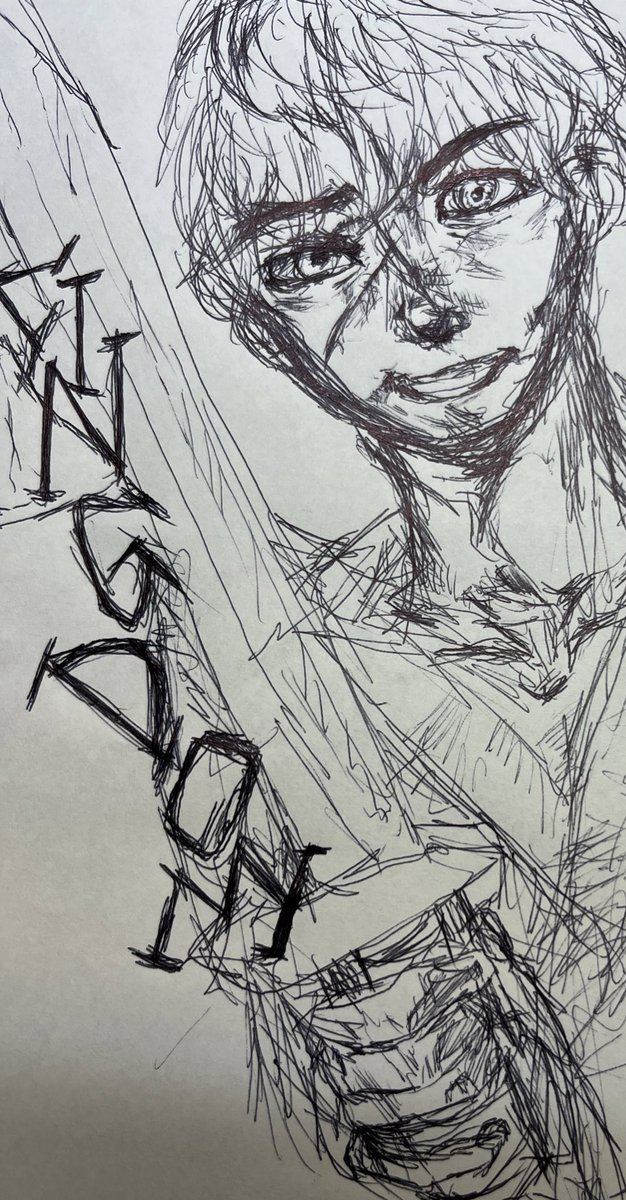 _hakutou__'s tweet photo. うろ覚えでこれこそ殴り描き
久しぶりにちゃんとした絵を描いて（?���びっくり https://t.co/QsCXLHNr7S