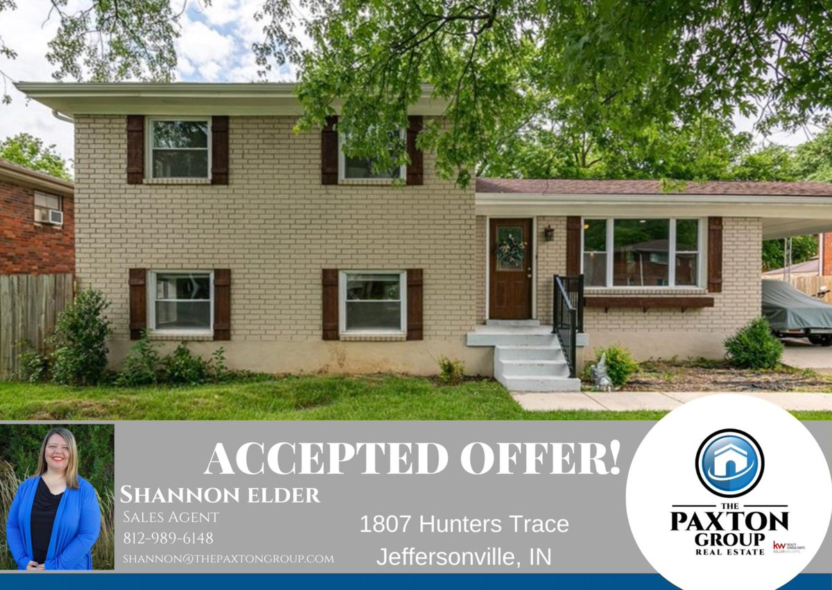 TPG_Real_Estate's tweet photo. @kwri @Melissa72610866 @amanda_granger1 #TPG #ThePaxtonGroup #thepaxtongroup #funfriday #TGIF #kw #kellerwilliams #kellerwilliamsrealtyconsultants #sold #ACCEPTED #acceptedoffers #SoIN #kentuckiana #soindiana https://t.co/aZVElOxuh3