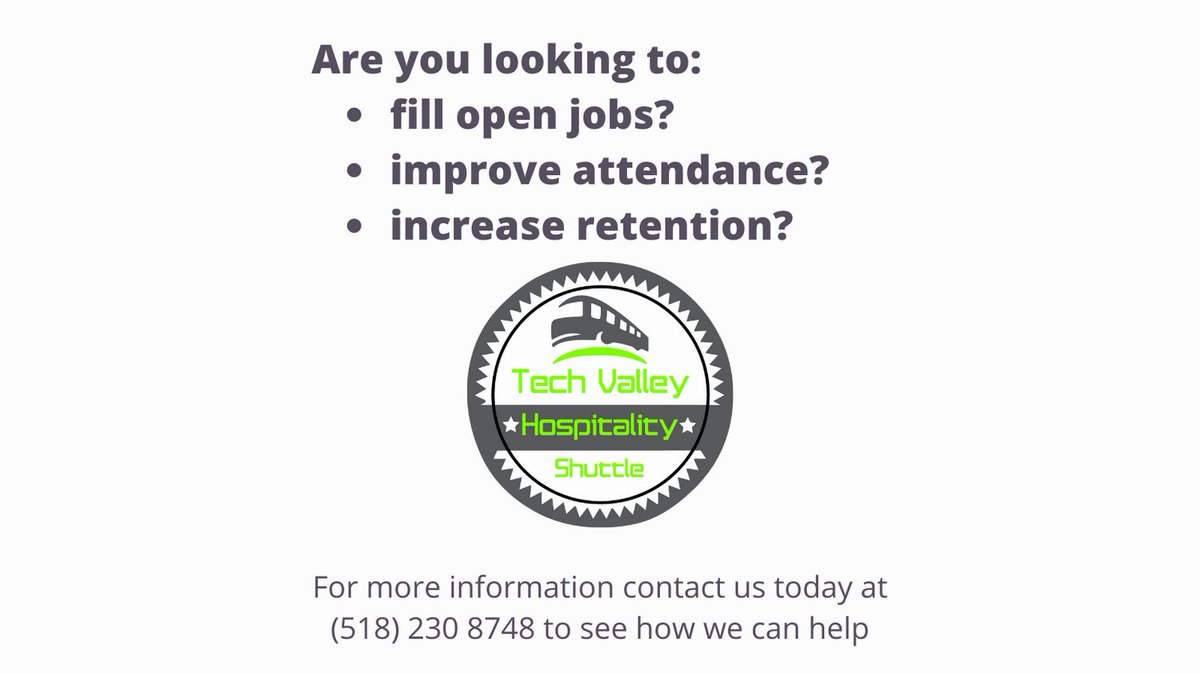 TechValeyShutle's tweet image. ATTN Business owners:
If you've been having issues filling positions, retaining employees, and/or issues with attendance, call us today or visit our site to learn more about our Driven To Work program
.
.
#driventowork #tvhs #communitydriven
