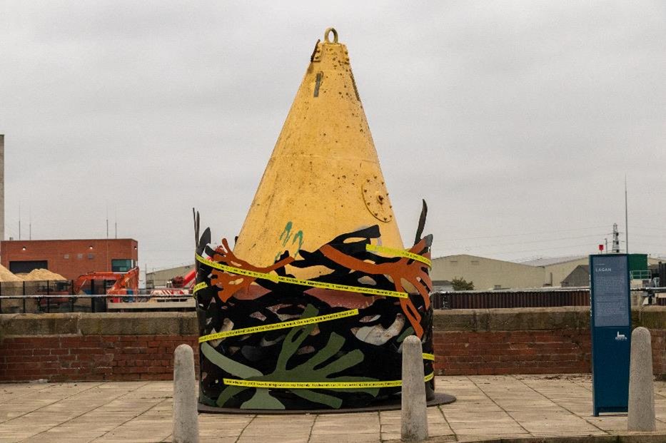 I think the coast is a little cooler this weekend. This historic buoy has been brought out of retirement with the help Environment Agency landscape architects.  Its one of six art installations in the Boston Buoys Trail and overlooks the new Boston Tidal Flood Barrier. #TeamEA